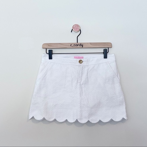 Lilly Pulitzer White Colette Scallop Skort - Picture 1 of 7